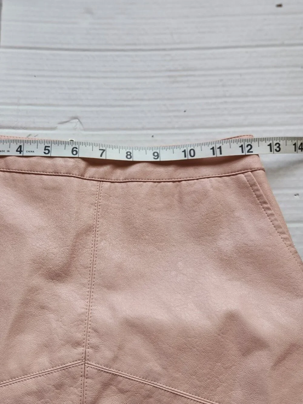 Lulus Size Small Harley Blush Pink Vegan Leather Lined Pockets Zip Mini Skirt